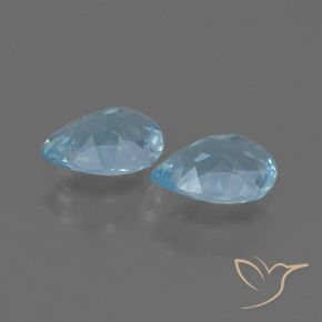 Gemas de Topacio Azul Cielo natural de 1.71 ct, En forma de pera, VS