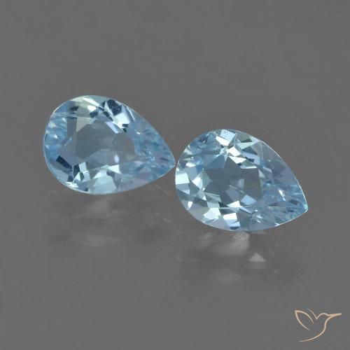 1.66ctw Natural Azul Cielo Topacio, En forma de pera, VS