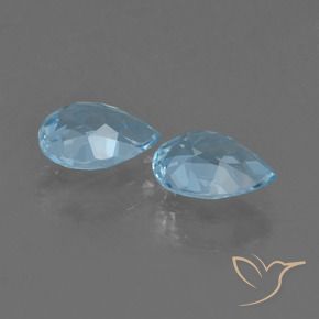 Gemas de Topacio Azul Cielo natural de 1.66 ct, En forma de pera, VS