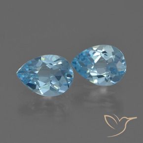 Gemas de Topacio Azul Cielo natural de 1.70 ct, En forma de pera, VS