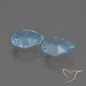 Gemas de Topacio Azul Cielo natural de 1.70 ct, En forma de pera, VS