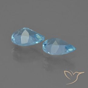 Gemas de Topacio Azul Suizo natural de 1.49 ct, En forma de pera, VS