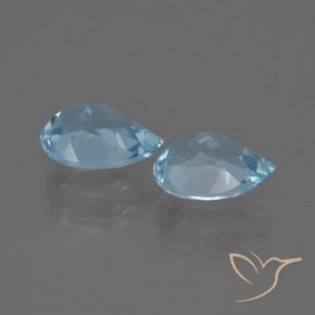 Gemas de Topacio Azul Cielo natural de 1.69 ct, En forma de pera, VVS