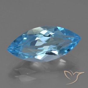 Topacio Azul Suizo natural de 3.50 ct, Marquesa, VVS-VS