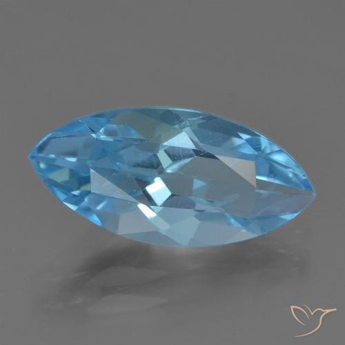 3.66ct Natural Azul Suizo Topacio, Marquesa, VS