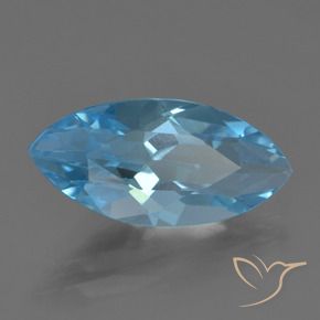 Topacio Azul Suizo natural de 3.66 ct, Marquesa, VS