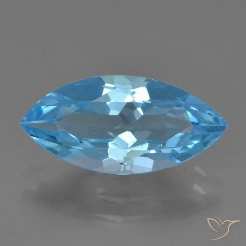 3.51ct Natural Azul Cielo Topacio, Marquesa, VS