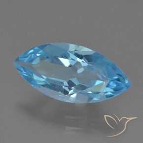Topacio Azul Cielo natural de 3.51 ct, Marquesa, VS