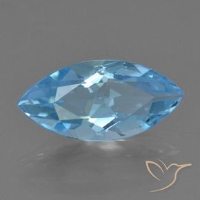 Topacio Azul Suizo natural de 3.78 ct, Marquesa, VS