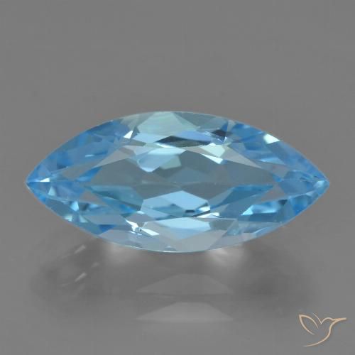 3.62ct Natural Azul Suizo Topacio, Marquesa, VVS-VS