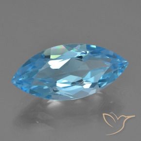 Topacio Azul Suizo natural de 3.62 ct, Marquesa, VVS-VS