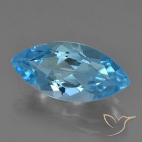 Topacio Azul Suizo natural de 4.28 ct, Marquesa, VS