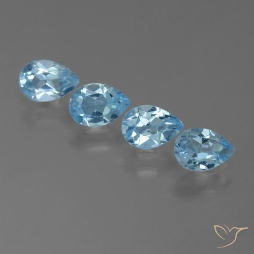 2.17ctw Natural Azul Cielo Topacio, En forma de pera, VS