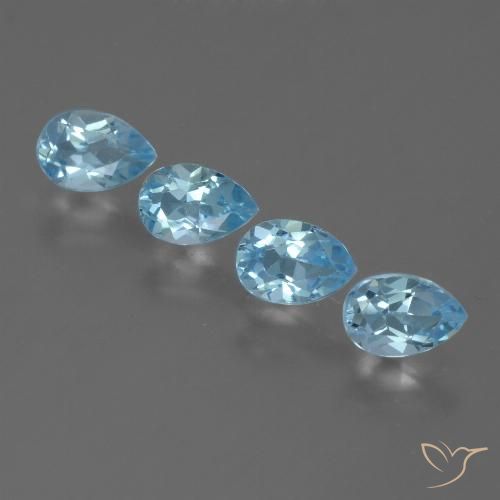 2.29ctw Natural Azul Cielo Topacio, En forma de pera, VS