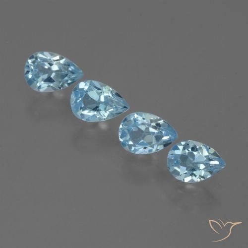2.29ctw Natural Azul Cielo Topacio, En forma de pera, VS