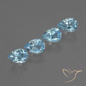 Gemas de Topacio Azul Cielo natural de 2.29 ct, En forma de pera, VS