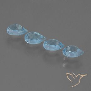 Gemas de Topacio Azul Cielo natural de 2.29 ct, En forma de pera, VS