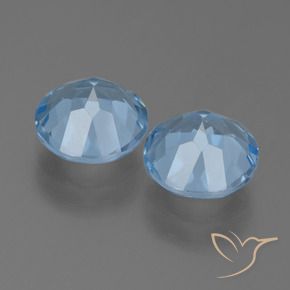Gemas de Topacio Azul Cielo natural de 4.67 ct, Redondo, VS