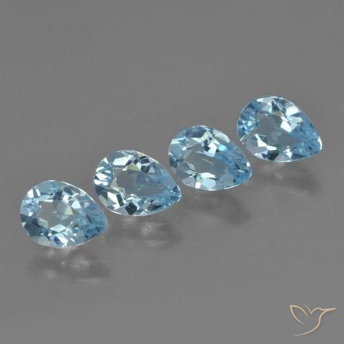 3.38ctw Natural Azul Cielo Topacio, En forma de pera, VVS-VS, Photo A
