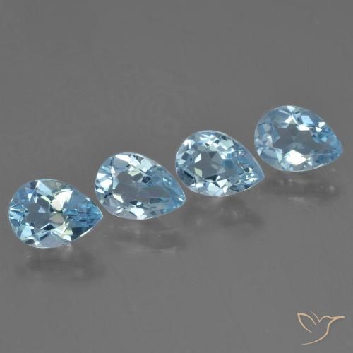 3.30ctw Natural Azul Cielo Topacio, En forma de pera, VVS-VS