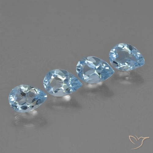 2.86ctw Natural Azul Cielo Topacio, En forma de pera, VS