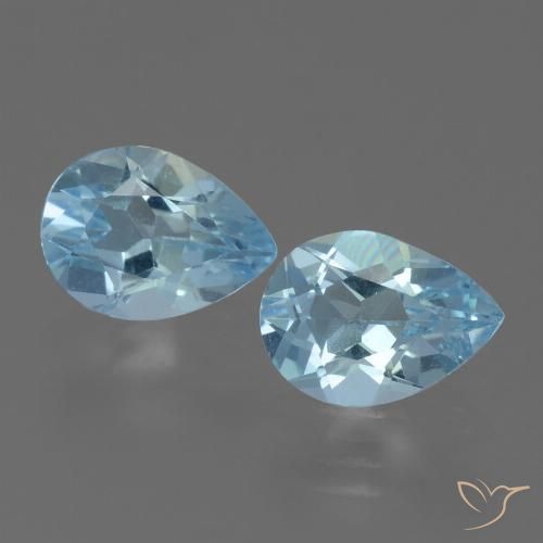 1.61ctw Natural Azul Cielo Topacio, En forma de pera, VVS