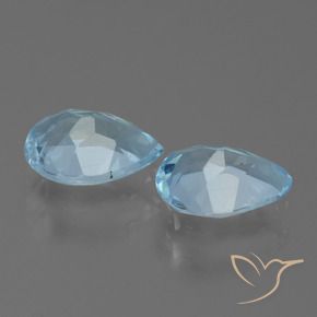 Gemas de Topacio Azul Cielo natural de 1.50 ct, En forma de pera, VVS-VS