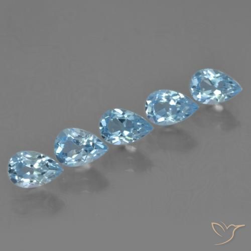 3.23ctw Natural Azul Cielo Topacio, En forma de pera, VVS-VS