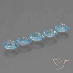 Gemas de Topacio Azul Cielo natural de 2.91 ct, En forma de pera, VS