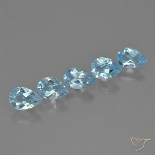 2.27ctw Natural Azul Cielo Topacio, En forma de pera, VS