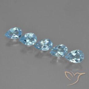 Gemas de Topacio Azul Cielo natural de 2.27 ct, En forma de pera, VS