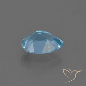 Topacio Azul Suizo natural de 0.86 ct, En forma de pera, VS