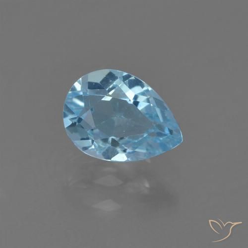 0.92ct Natural Azul Cielo Topacio, En forma de pera, VS