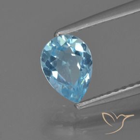 Topacio Azul Cielo natural de 0.92 ct, En forma de pera, VS