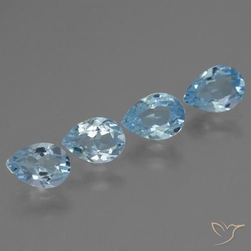 3.12ctw Natural Azul Cielo Topacio, En forma de pera, VVS-VS