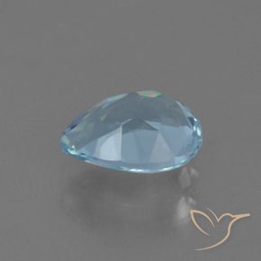 Topacio Azul Suizo natural de 0.89 ct, En forma de pera, VS