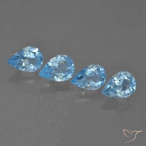 2.61ctw Natural Azul Cielo Topacio, En forma de pera, VVS-VS