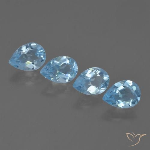 3.04ctw Natural Azul Cielo Topacio, En forma de pera, VVS-VS