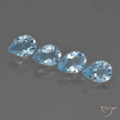 3.16ctw Natural Azul Cielo Topacio, En forma de pera, VVS-VS