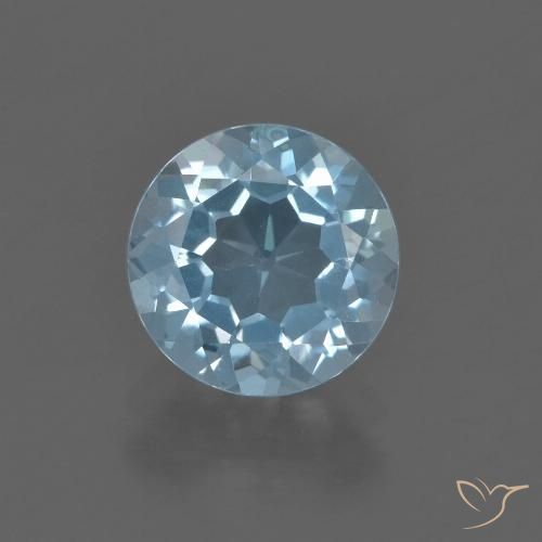 2.21ct Natural Azul Cielo Topacio, Redondo, VS