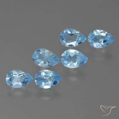 2.93ctw Natural Azul Cielo Topacio, En forma de pera, VS