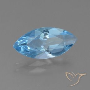Topacio Azul Suizo natural de 3.07 ct, Marquesa, VS