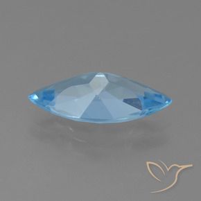 Topacio Azul Suizo natural de 3.07 ct, Marquesa, VS