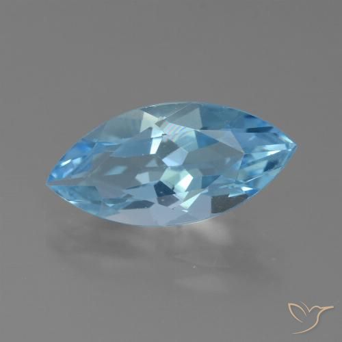 3.87ct Natural Azul Suizo Topacio, Marquesa, VS
