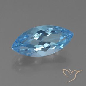 Topacio Azul Suizo natural de 3.94 ct, Marquesa, VS