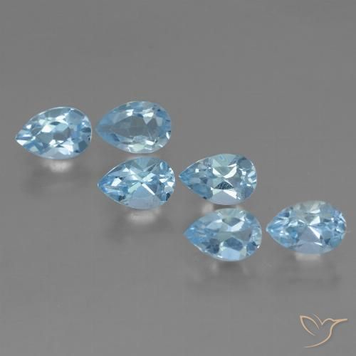 3.06ctw Natural Azul Cielo Topacio, En forma de pera, VS