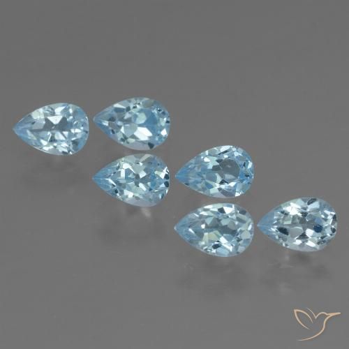 3.55ctw Natural Azul Cielo Topacio, En forma de pera, VS, Photo A