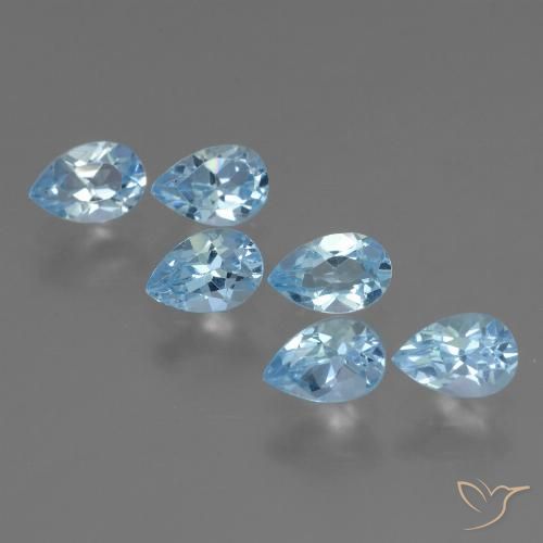 3.53ctw Natural Azul Cielo Topacio, En forma de pera, VS