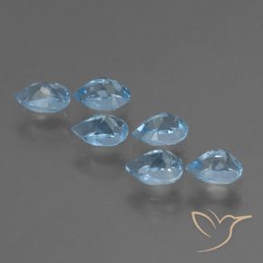 Gemas de Topacio Azul Cielo natural de 3.71 ct, En forma de pera, VS