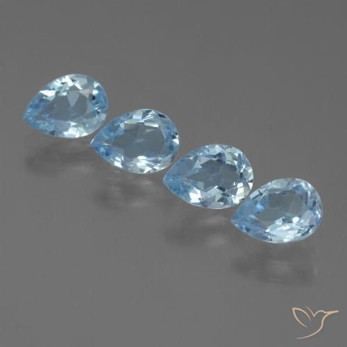 3.39ctw Natural Azul Cielo Topacio, En forma de pera, VS